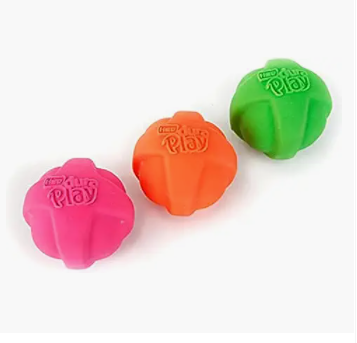 Hartz Dura Play Bacon Scented Squeak Ball Dog Toy for Small Breeds, 3 Pack